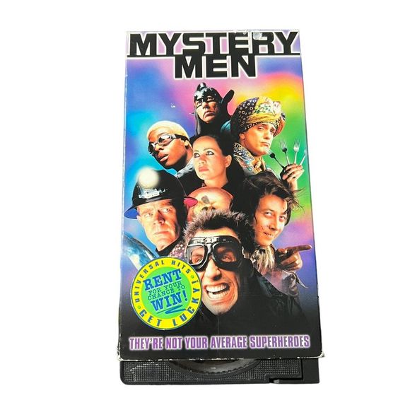Mystery Men VHS Tape Rental Comedy PG-13 Movie Universal Studios Ben‎ Stiller - Picture 1 of 7